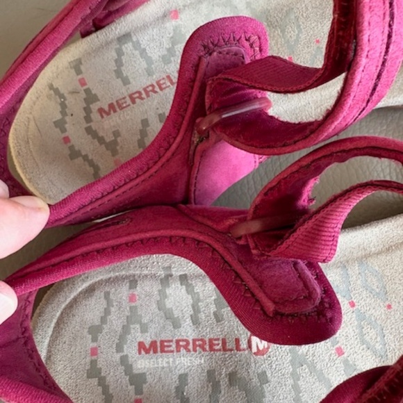 MERRELL Select Grip Women's sz 8 'Fuchsia' outdoor velcro strap sandals - Picture 8 of 15
